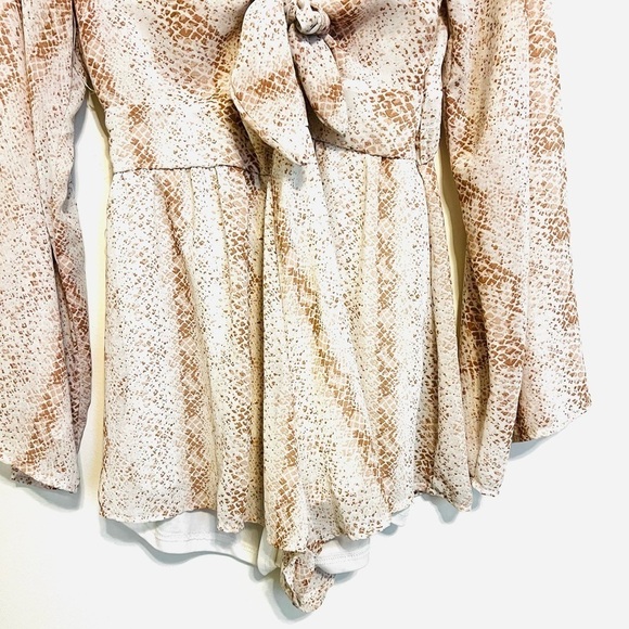 2/$25 Altar’d State - Snakeskin Front Tie Romper - Picture 5 of 8